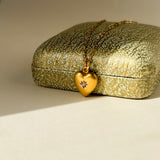 15ct Victorian Diamond Heart Pendant Charm