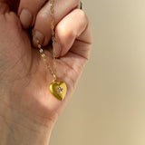 15ct Victorian Diamond Heart Pendant Charm