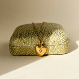 15ct Victorian Diamond Heart Pendant Charm