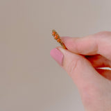 Vintage 3 stone Coral Ring, 9ct Gold