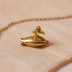 Vintage gold swan charm