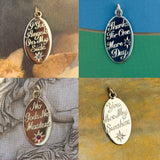 Custom made hand engraved gold pendants