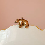 Polar bear solid gold charm