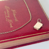 Vintage Book Charm, 9ct Gold
