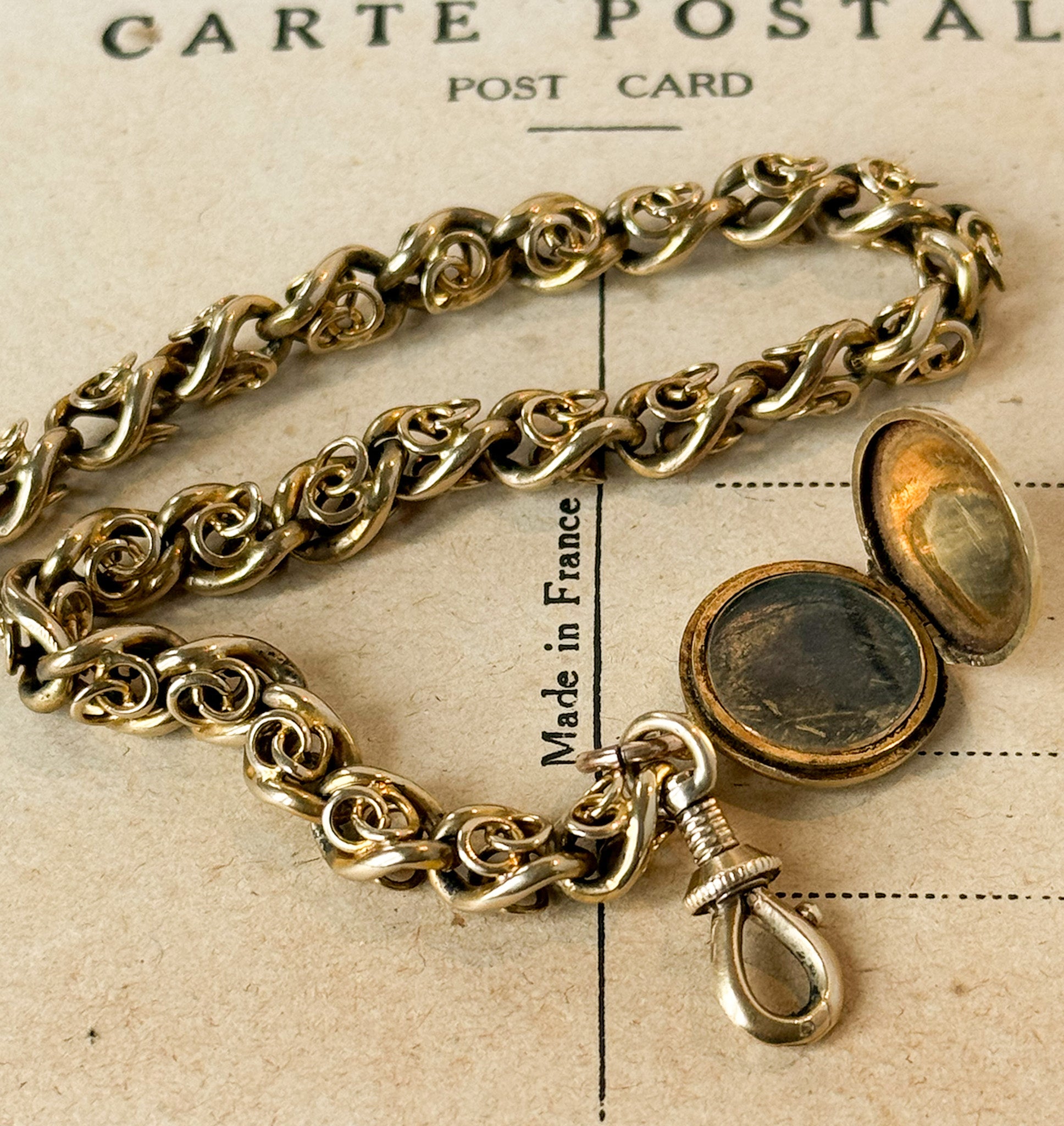 One of a kind antique treasured bracelet with a locket