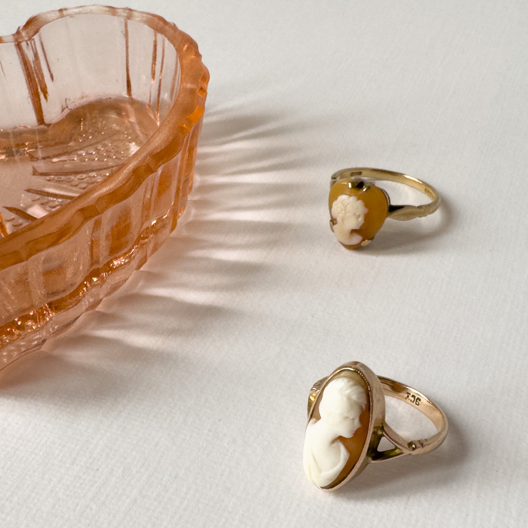 Pretty vintage cameo rings