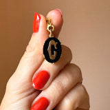 Initial C Pendant Charm, Converted Antique Cufflink, 9ct Gold