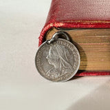 Victorian love token threepence