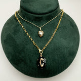 Initial C Pendant Charm, Converted Antique Cufflink, 9ct Gold