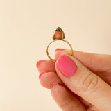 Victorian Coral & Diamond Ring, 18ct Gold