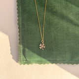 Lucky Clover, Vintage Gold Charm Necklace