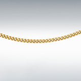 Diamond Cut Curb Chain 18 inch, 14ct Gold