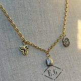 Diamond Antique Pendant Charm, 9ct Gold