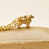 Spaniel Dog Vintage Charm, 9ct Gold