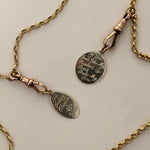 Custom made pendants with Albert clasps in solid gold