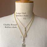 Custom made solid gold necklaces with Albert clasps