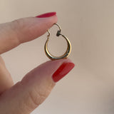Everyday Vintage Moon Hoop Earrings, 9ct Gold