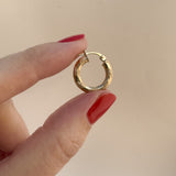 Textured Vintage Hoop Earrings, 9ct Gold