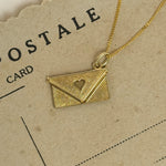 Unique 14ct gold vintage love letter charm