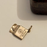 Cigarette Pack Vintage Charm, 9ct Gold.