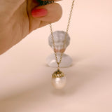 Vintage Cultured Pearl Pendant Charm, 9ct Gold