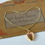 Edwardian Heart Pendant, 9ct Gold