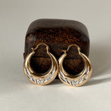 Vintage gold everyday hoop earrings