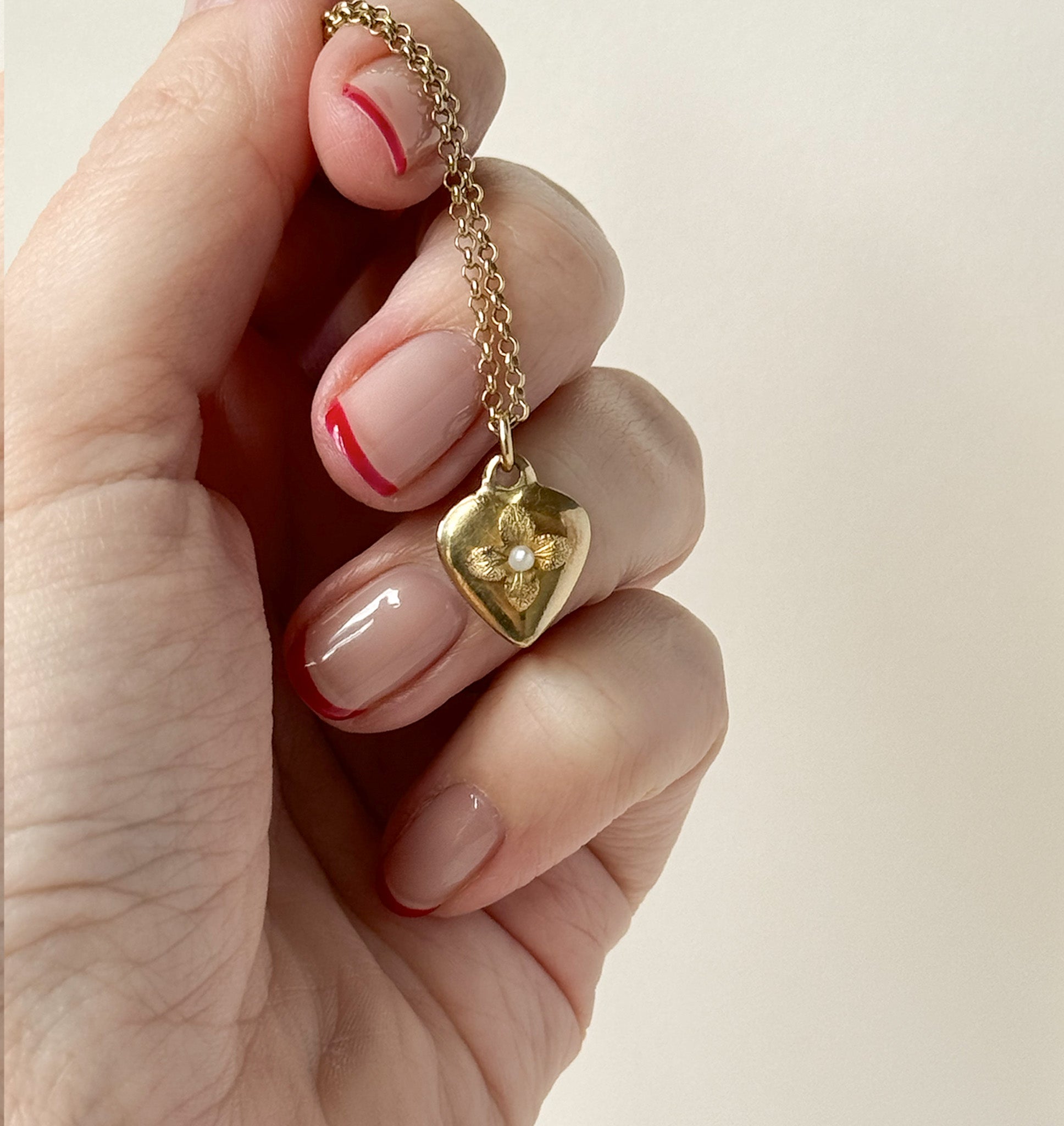 Unique antique heart pendant