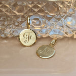Solid gold Jewellery charm hand engraved with your initial