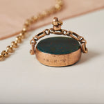 Victorian hallmarks on rose gold spinning fob