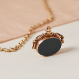 Rose gold antique spinner fob