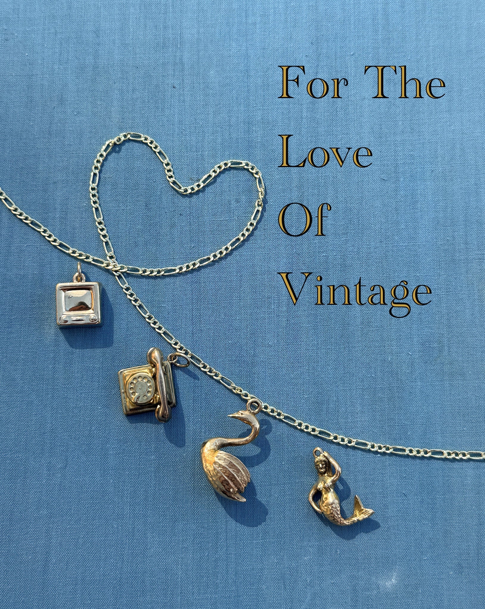 Charm necklace celebrating unique vintage jewellery