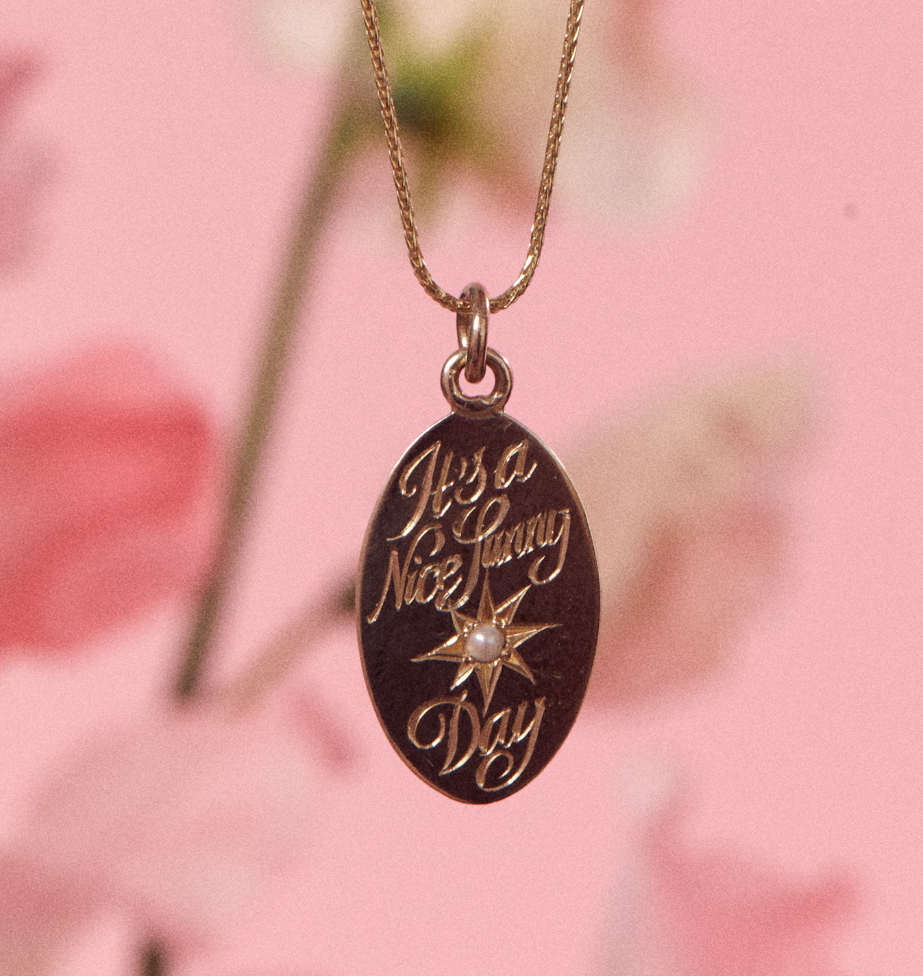 Custom made hand engraved pendant