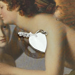 Sterling silver unique heart pendant charm with secret message