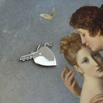 Key to my heart silver necklace charm