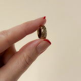 Faceted Huggie Vintage Hoop Earrings, 9ct Gold