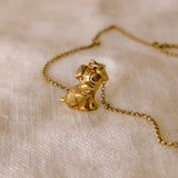 vintage gold dog charm