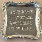 Traditional hand engraved letters