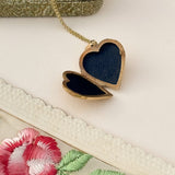Textured Heart Vintage Locket, 9ct gold