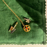 Vintage Tiny Pearl Clover Charm, 9ct Gold