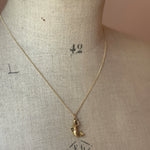 Gold mermaid unique necklace