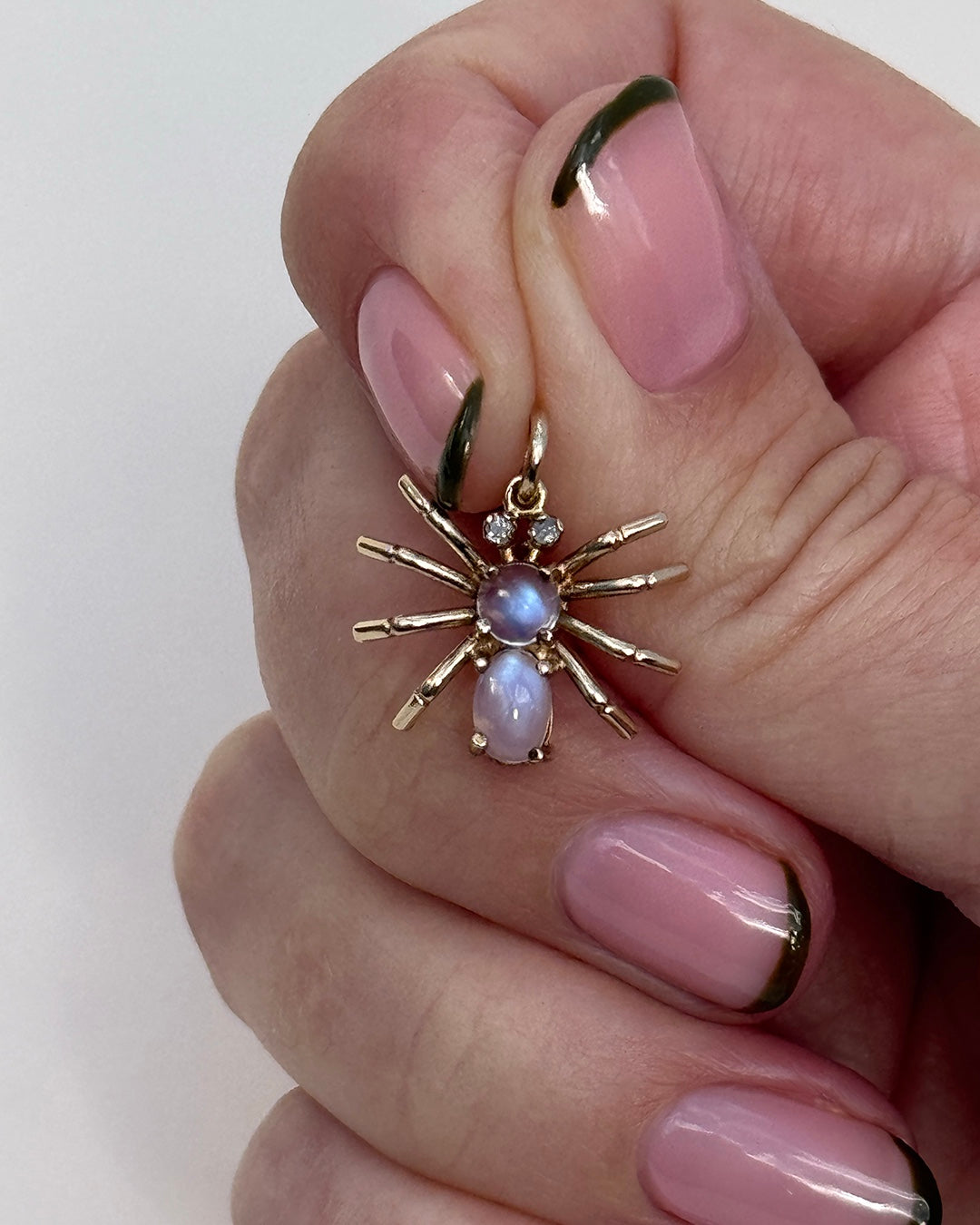 Diamond and Moonstone Halloween Spider