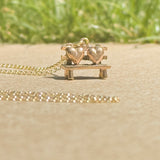 Lover’s Bench Charm, 9ct Gold