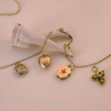 Diamond Floral Shield, Antique 9ct Gold Charm