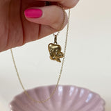 Don’t Let Go Of My Heart Cherub, Necklace 9ct Gold