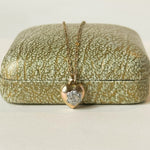 15ct diamond heart antique pendant