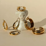 Textured Vintage Hoop Earrings, 9ct Gold