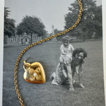 Antique gold heart pendant
