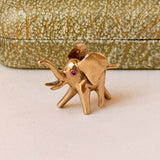 Lucky Elephant Vintage Charm, 9ct Gold