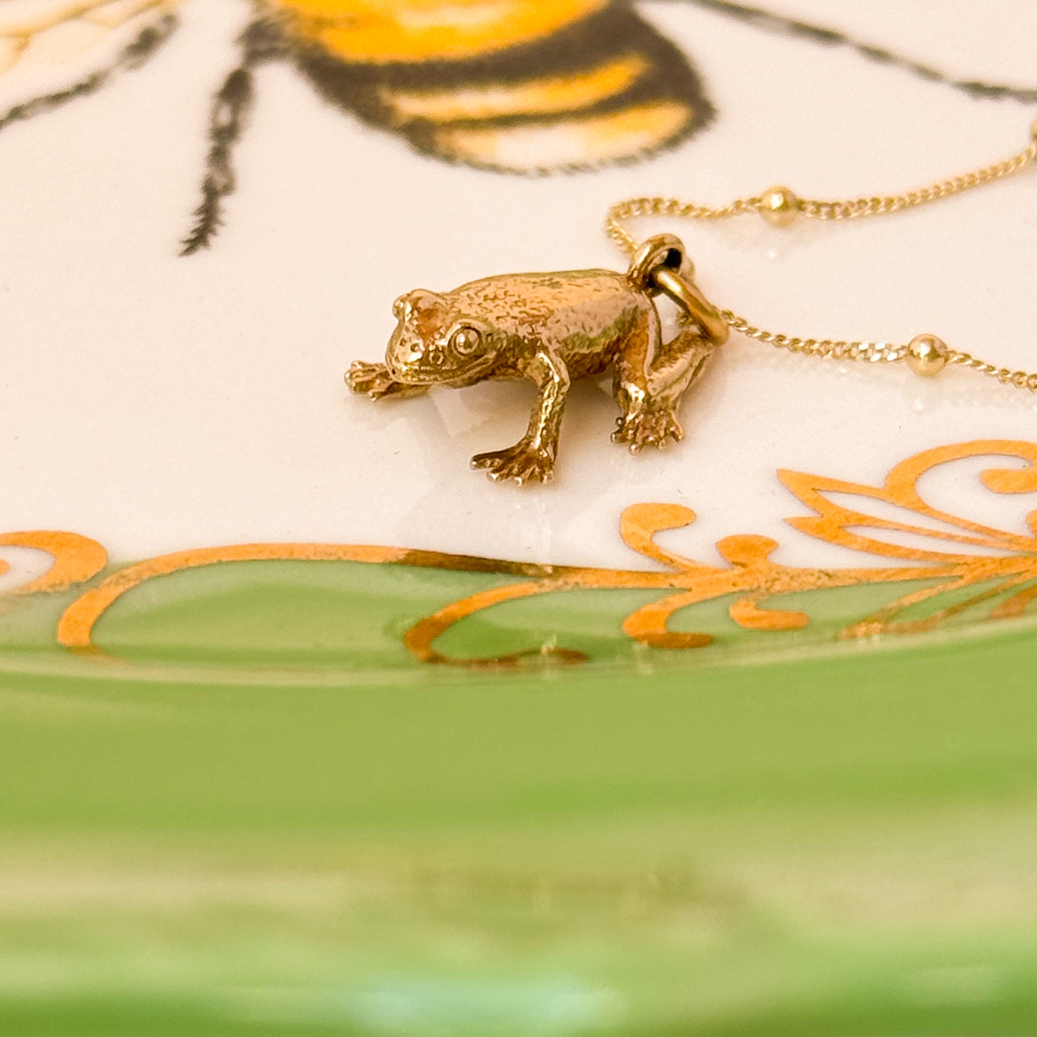 9ct gold vintage lucky from pendant charm